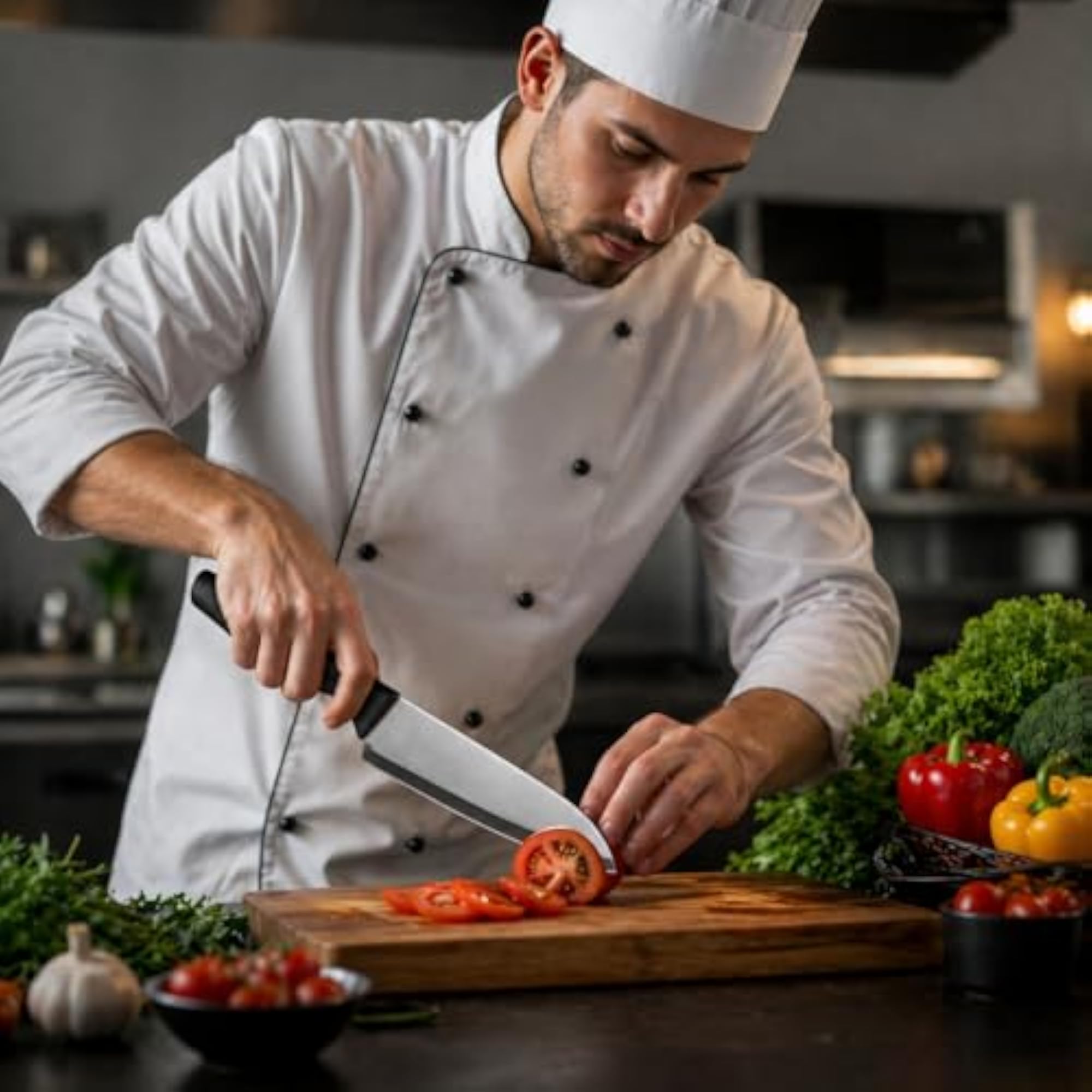 Stainless Steel Kitchen Knife Set with Ergonomic Handle