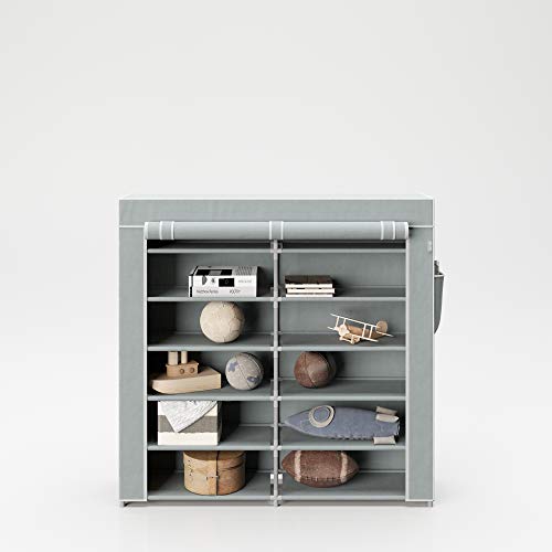 Roba Opbergkast van textiel voor kinder-, baby- of woonkamer, canvas stoffen kast met opbergvakken en ritssluiting… - Image 5