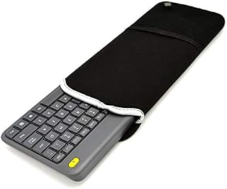 Wommty Neoprene Dust Cover Carrying Case Protector Sleeve Skins Bags with Mesh Pouch for Logitech Wireless Touch Keyboard K400 Plus QWERTY UK Layout