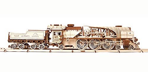 Ugears 70058 3D Express Steam Locomotive Wooden Puzzle Model Building Set Thinking Game Diy Puzzle Learning Toy Environmentally Friendly Hol Model Kit Wooden #TOP3
