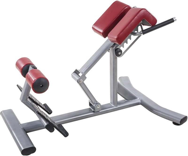 Commercial Roman chair - Hyperextension Bench Waist and Back Abdominal Muscle Trainer, Sit-up Machine Back Extension back overstretcher chair machine, weight capacity 300 kg(Red)