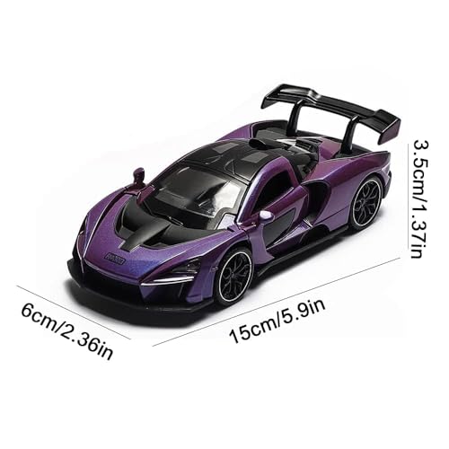 Image of 1:32 Maclaren Senna Sports Model Exclusive Alloy Diecast Pull Back Toy car with Openable Doors & Light Music Toys for Kids Boy Girl Gift (:32 Maclaren Senna -Random Color)