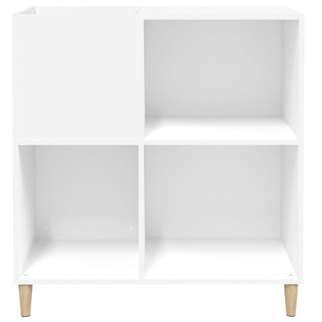 vidaXL Armadio a dischi Bianco 84,5x89 cm Legno di ingegneria