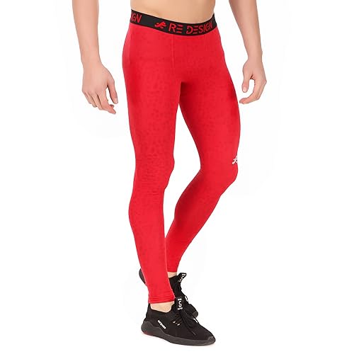 Image of ReDesign Apparels Men's Polyester Compression Pant /Tights /Megging for Gym, Running, Cycling, Yoga & All Sports