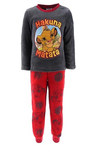 Pyjama fille Disney Le Roi Lion en velours rouge, le cadeau d'anniversaire idéal 5 ans