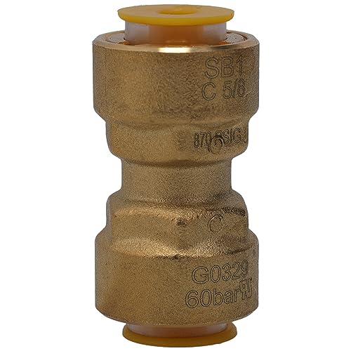 Image of Supplying Demand SB1 5 /8 Inch Quick Connect HVAC Brass Coupler Fitting