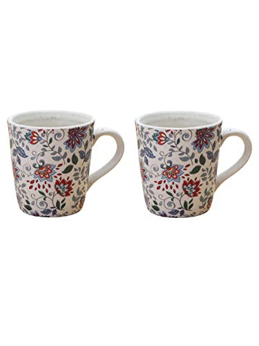 Image of Miah Decor Ceramic Coffee Mugs Set with Serving Platter, Handmade Stoneware
