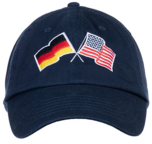 Image of Ann Arbor T-shirt Co. American Friendship Nations Flag Baseball Low Profile Dad Hat for Men Women