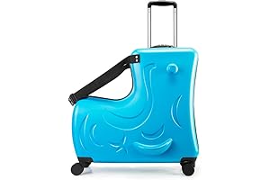 AOWEILA Kids Travel Luggage, Carry On Suitcase with Seat For Toddler Ages 2-6