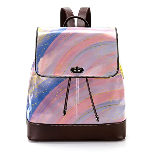 Sac à dos tendance en simili cuir multicolore pour adolescentes stylées au quotidien