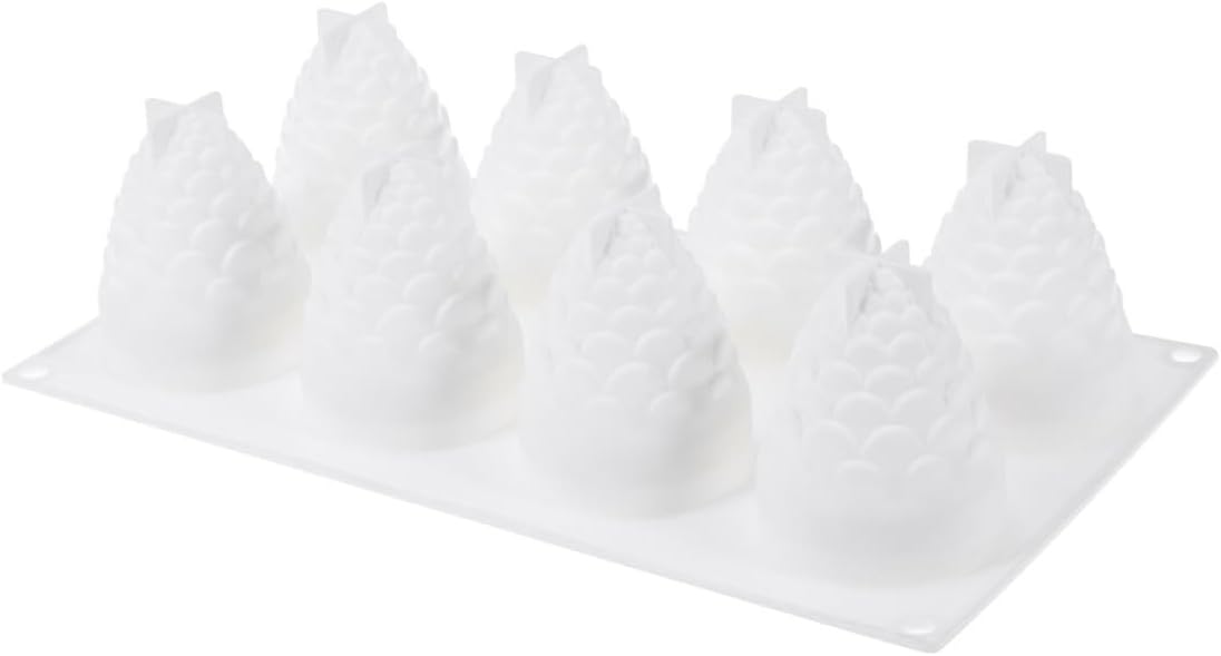 Pine Cone Silicone Cake Mold 8 Cavity for Mousse and Ice Cream