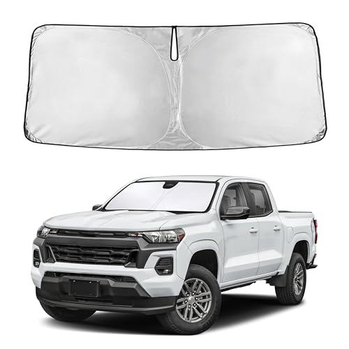 Image of Autovir Windshield Sun Shade Fit for 2023-2024 2025 2026 Chevrolet Colorado Sunshade, Front Car Window Shades Sun Visor, Blocks UV Rays & Heat, Car Accessories