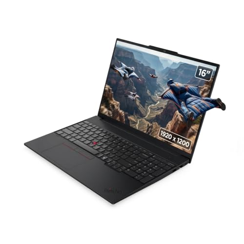 Image of Lenovo ThinkPad E16 Gen 3 Laptop, 16 inch WUXGA IPS Display, Intel Ultra 7 255H 16-Core, Intel Arc 140T Graphics, 32GB DDR5 4TB SSD, Thunderbolt 4, Wi-Fi 6E, 720p HD Camera, Win11 Home