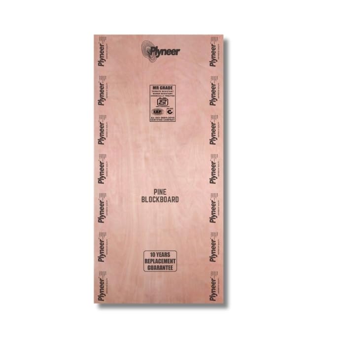 Image of Plyneer Pine Blockboard - High-Density Pine Veneer for Superior Strength & Stability | Ideal for Interior & Furniture Applications (16mm)-8ft x 4ft