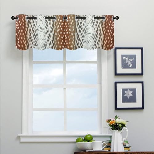 Cortinas cortas de estilo asiático con antílope para transformar tu cocina o cuarto de baño 4