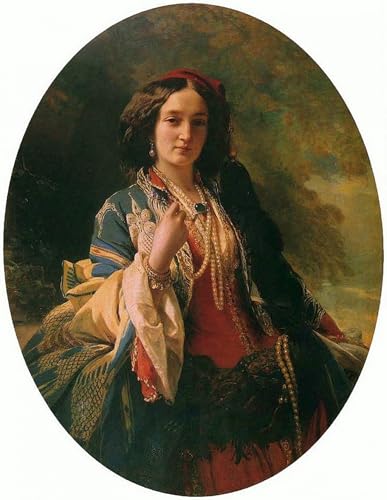 Cuadro lienzos decorativo de Winterhalter: arte oriental para la decoración de la sala