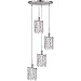 Elegant Lighting Mini Collection Hanging Fixture 4-Light Round Canopy Ellipse Pendant with Elegant Cut Crystals, Chrome Finish
