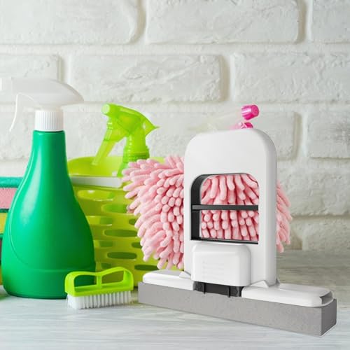 Mini Foldable Desktop Mop, Serpillère Autonettoyante Portable avec Fonction Essorage, Mini Balai Éponge, Serpillère De Bureau Humide Et Sec avec 3 Têtes Éponge De Rechange pour Salle Bain, Cuisine – vue 3