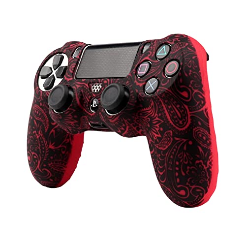 Ps4 Controller Skin Silicone Cover Protective Case For Ps4/Slim/Ps4 Pro Dualshock 4 Controller.(Black Pro Thumb Grip X 8 ,Cat + Skull Cap Cover Grip X 2). #TOP6