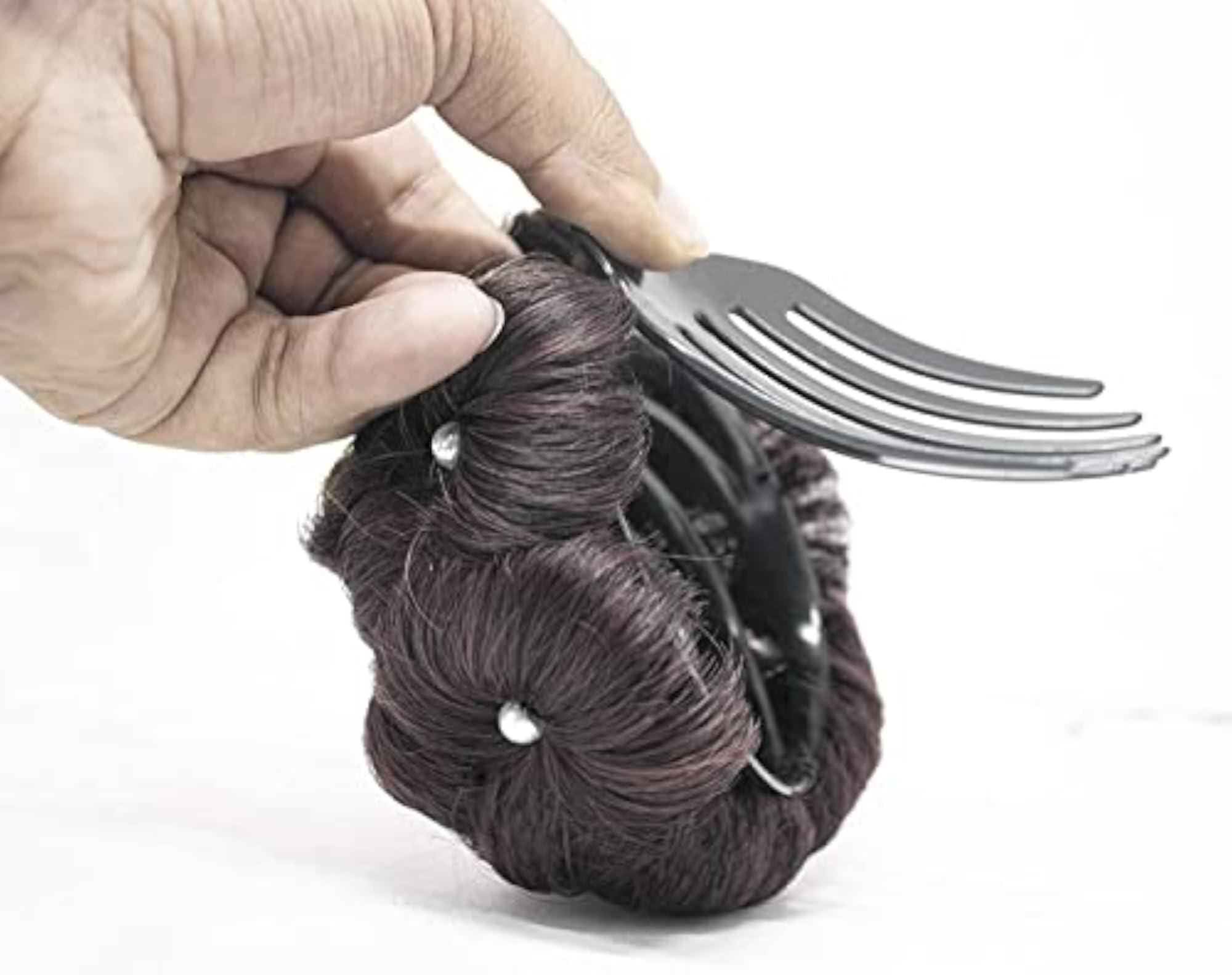 Clutcher Juda Hair Bun Artificial Juda Bun in Brown Color