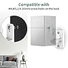 HomeMount Wall Mount Brackets - Universal Speaker Mounts, Bookshelf Speaker Kit, Supports Up to 8 lbs, 2 Pack, White #3