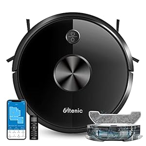 Ultenic D5s Pro robotstofzuiger met dweilfunctie, 2500Pa zuigkracht, WLAN robotstofzuiger met laadstation, 3-in-1, Alexa…