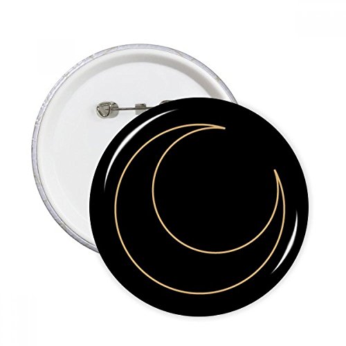 Badge bouton lune ronde DIYthinker : lot de 5 pins coloris assortis taille XL pour vêtement
