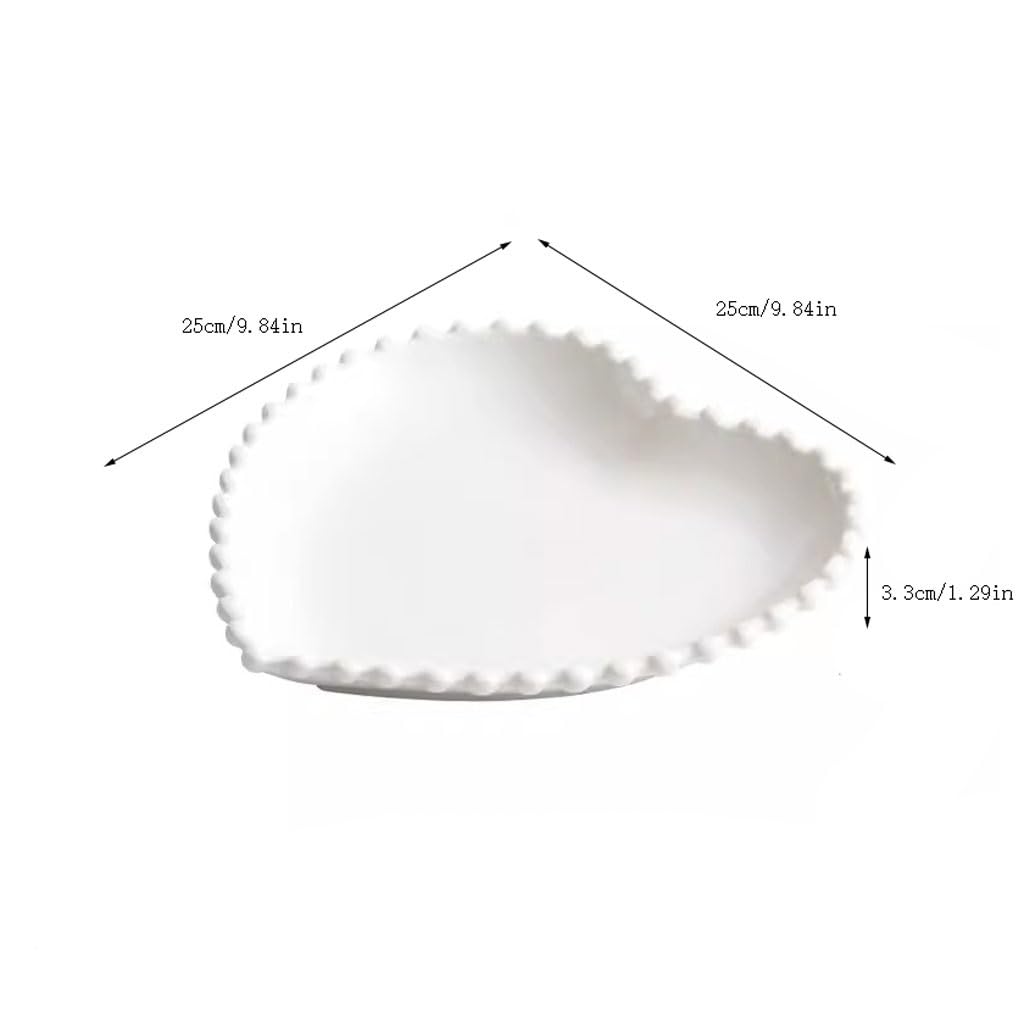 Ciotole per Snack Bellissime stoviglie for Il tè pomeridiano in Ceramica a Forma di Cuore, rinfreschi, Dessert, Piatti da Pasticceria, Piatti da Colazione Ciotole per Snack e Salse