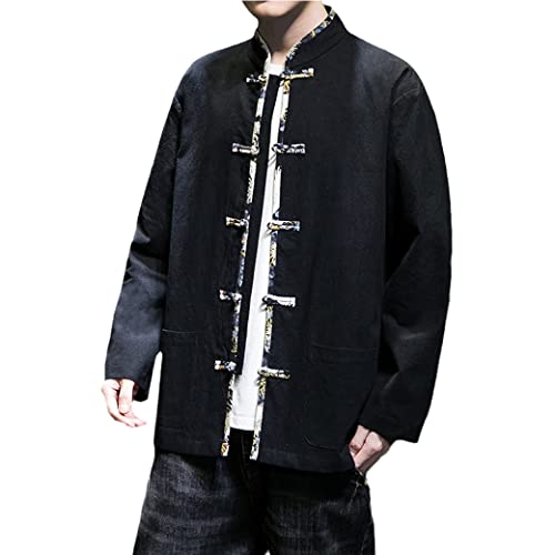 Kung Fu Jacket Tang Suit Men Hanfu Chinese Traditional Clothing Embroidery Martial Arts Clothes Tai Chi Uniform