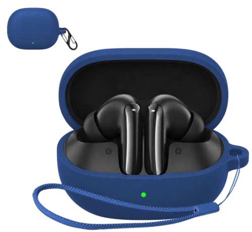 HVUYAL�P�[�X For QCY MeloBuds N20 �Ή� �P�[�X �����h�~�p�̃t�b�N�𓋍ڂ��� �y�� �L�Y�h�~ �h�o �����ɂ��� �_�炩�ȃV���J�Q���̃X�|�[�c�N�[���ȃf�U�C�� �Ռ� �z�� �X���� �\�t�g �P�[�X�J�o�[ �����h�~�ی�(�u���[)