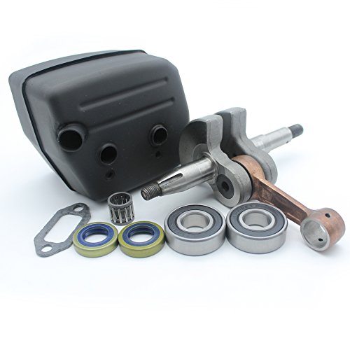 Kit de junta de silenciador de escape con cigüeñal para HUSQVARNA 61 268 272 XP K motosierra piezas del motor
