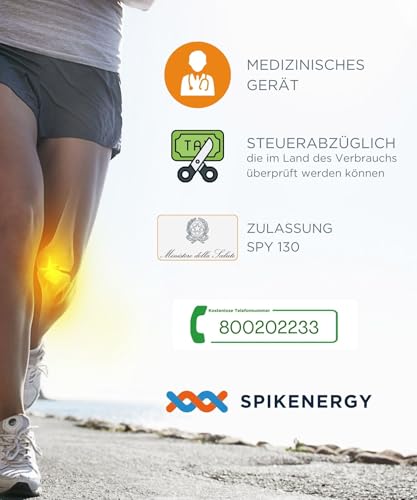 SPIKENERGY Waden Kompression Elektromagnetische Therapie - Wadenbandage Muskelfaserriss, Steuerlich absetzbares Medizinprodukt, Made in Italy