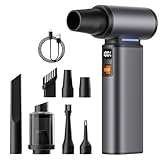 WINGDA Compressed Air Duster Rechargeable Electric Air Duster Portable,100 Gear Stepless Turbo Fan,Car Vacuum Portable Cordless,Air Blower for Electronics Christmas Gift,Keyboard Cleaning,and Outdoor