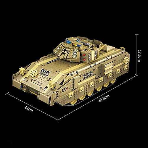ZCXX Technik Panzer Ferngesteuert Bausteine, 1763Teile WW2 Militär Panzerträger Bauset Modellbausatz Klemmbausteine… – Bild 4