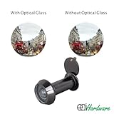 EAI Door Viewer Black Nickel Peepholes or Peek Holes | 200 Degree Fire Rated Spy Hole with Privacy Cover - Image 4