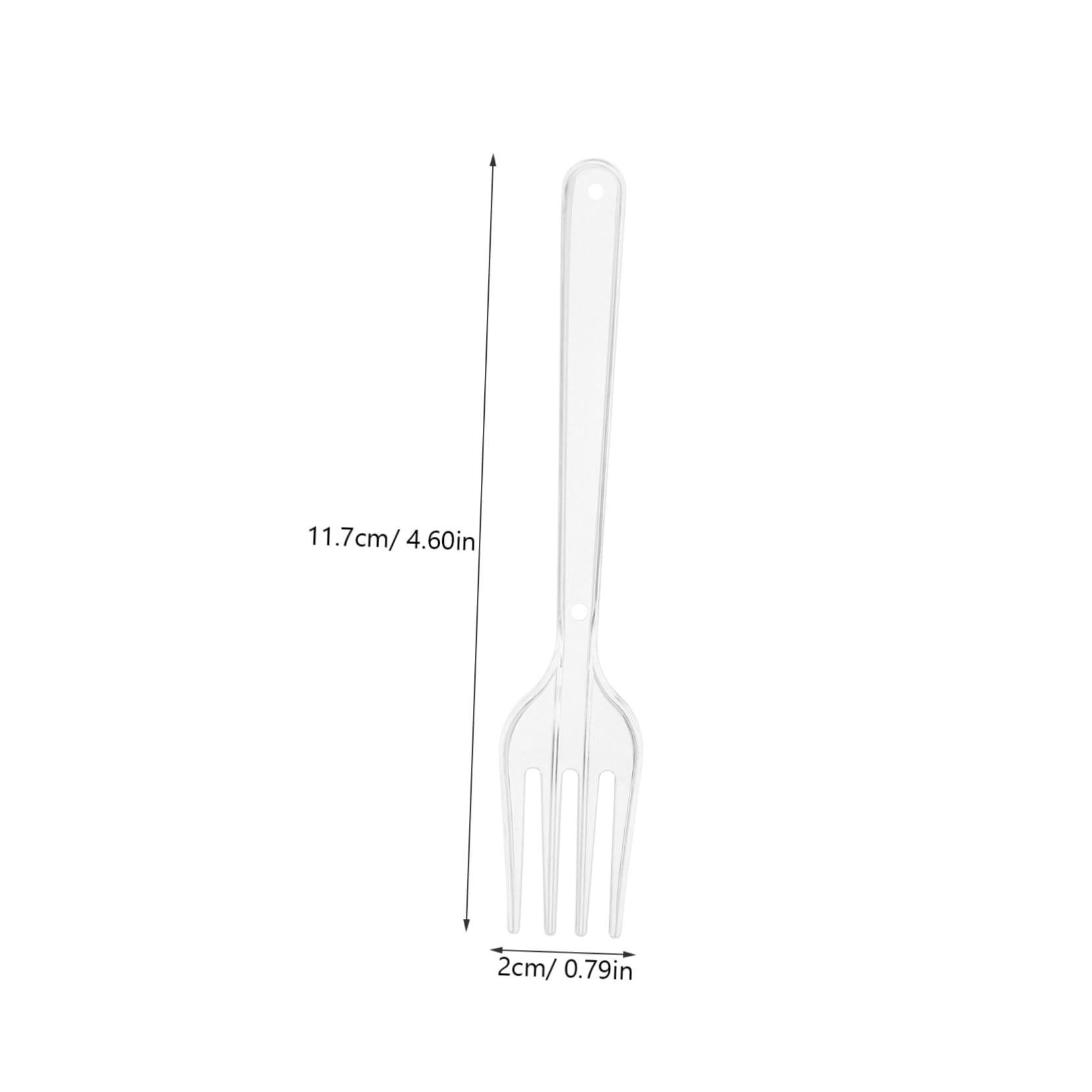 HOODANCOS 100pcs Transparent Plastic Forks Convenient One Dinnerware for Parties Events and Everyday Use and Cutlery for Steak and Fruits