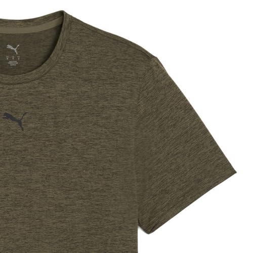 Puma Men's Train All Day Essentials Small Cat T-Shirt, Loden Green Heather SS25, Small - image 7