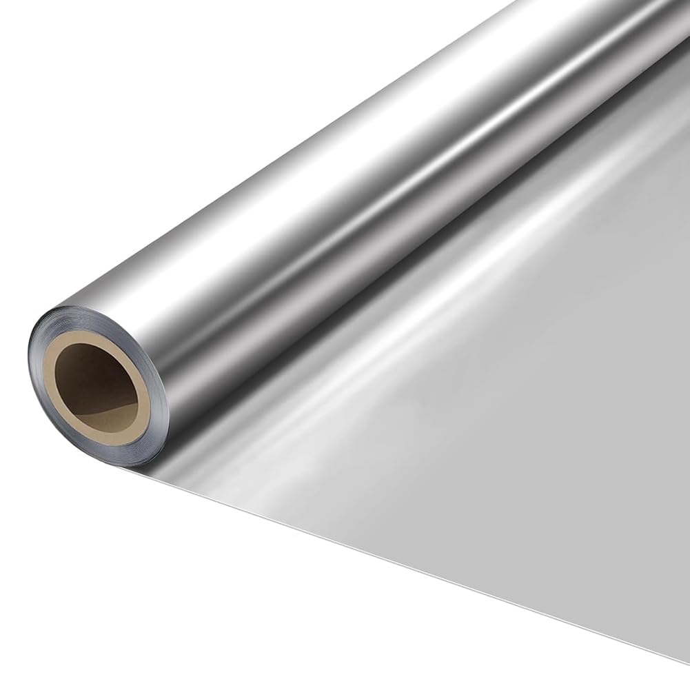 Rouleau de feuille d'aluminium 0,02 mm argenté pour loisirs créatifs art et projets maison