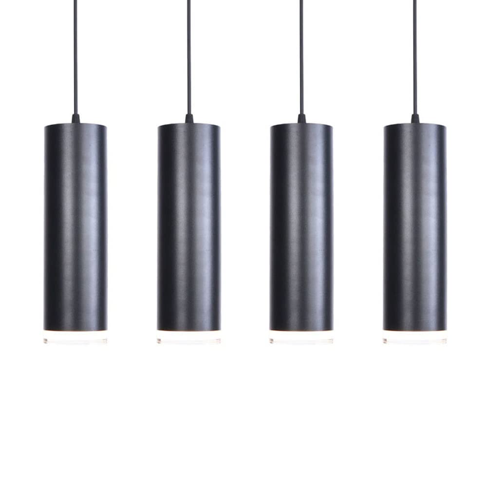Żyrandol 4PC Spotlight 12W/15W/18W/25W Nowoczesny prosty jadalnia bar żyrandol lampa beczkowa lampa cylindryczna pasek świetlny długie światło pionowe okrągłe lampy wiszące