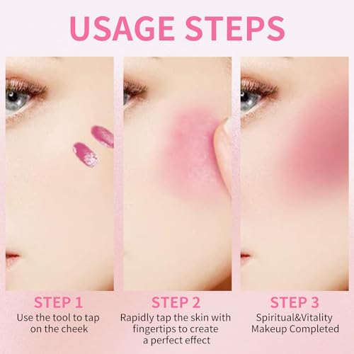 Long-Lasting Liquid Blush, Matte Cream Blush, Creates Soft Dewy Finish, Pink Liquid Blusher for Cruelty-Free Makeup - Image 5