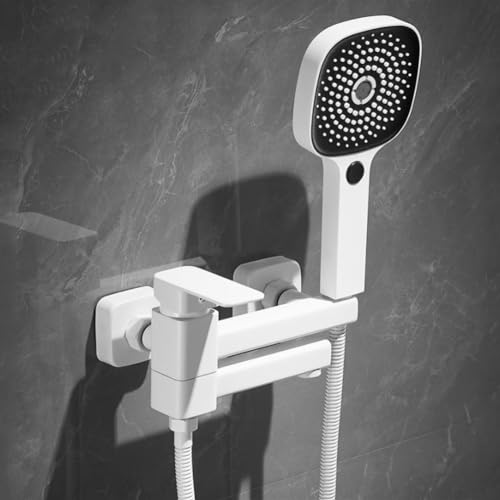 Robinet mitigeur mural en laiton durable avec douchette chic 3 modes - 5