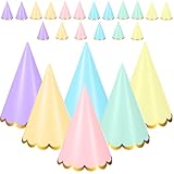 HaiFafafaing 24 Stück Partyhüte Erwachsene Bunt Papier Party Deko Hütchen für Geburtstagsfeiern, Partyhut Erwachsene Partyhut GeburtstagKinder für Geburtstag Babypartys