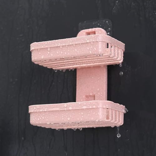 Porte-shampoing solide mural et support douche double compartiment amovible - 5