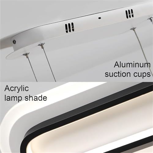 Suspension ovale moderne blanche pour table à manger et bureau - 8