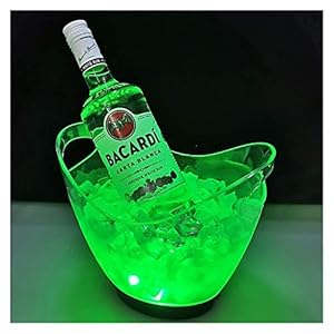 ijsemmer Waterdichte LED Ice Buck Bar Champagne Party Disco Wijn Bucket 6 Kleur Transparante Kleur Wijn Barrel Light 5 (Colore : Green)