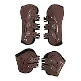 【Snug et sécurisé】 - Nos bottes de cloche pour les chevaux sont livrées avec une double bande d'étirement et trois boucles rapides, un ajustement rapide et facile. Ils restent intacts sans glisser ni torsion, permettant une expérience de conduite.
