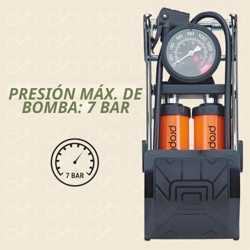 Bomba de pie Prophete para inflar ruedas en el garaje 2