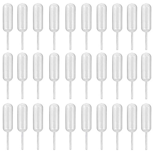 MANSHU 200PCS 4ml Dessert Pipettes, Plastic Squeeze Transfer Pipettes Dropper Liquid Injector for Cupcake Strawberries Chocolate Ice Cream