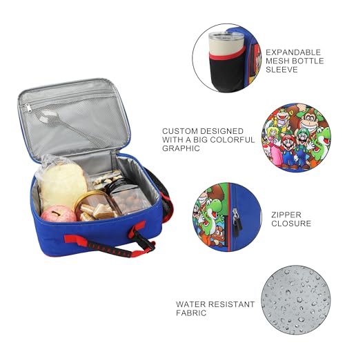 Image of Bioworld Super Mario Brothers Favorite Characters Insulated Lunch Kit