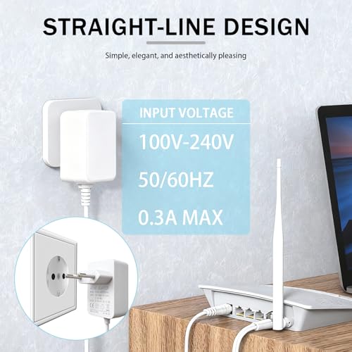 24V 0.5A Ersatz Ladegerät für Aroma Diffuser, Steckernetzteil 24v, Netzteil 24v 1a, Netzadapter mit 5.5 * 2.1mm DC-Stecker und 1,4m Kabellänge, für eine sichere und zuverlässige Stromversorgung